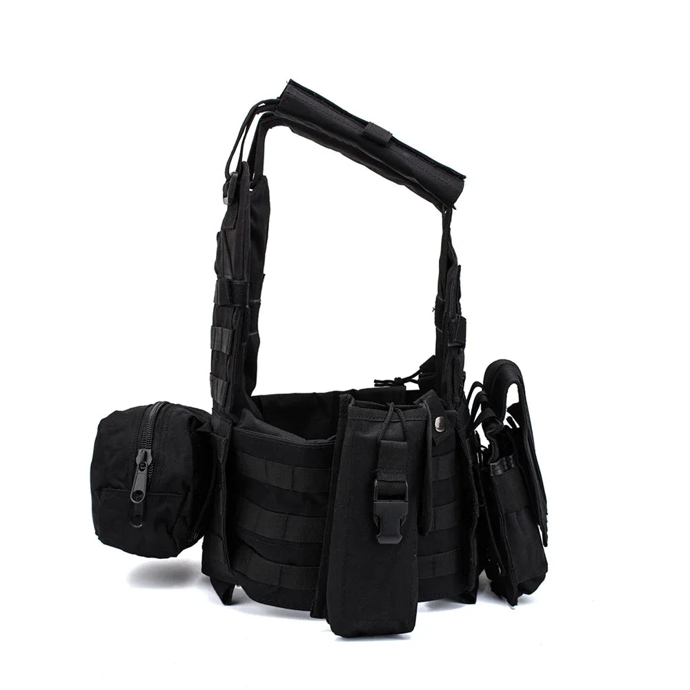 Outdoor Nylon Molle Tactical Vest Body Armor Hunting Plate Carrier Airsoft 6094 Combat Gear Multicam Camo Vest Pouch Accessories