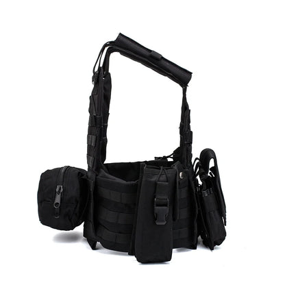 Outdoor Nylon Molle Tactical Vest Body Armor Hunting Plate Carrier Airsoft 6094 Combat Gear Multicam Camo Vest Pouch Accessories