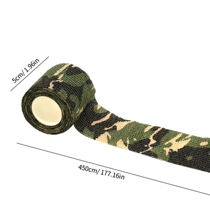 Telescopic High Elastic Camouflage Tape - Non-Woven Fabric for Outdoor Hunting, Finger Protection & Movement