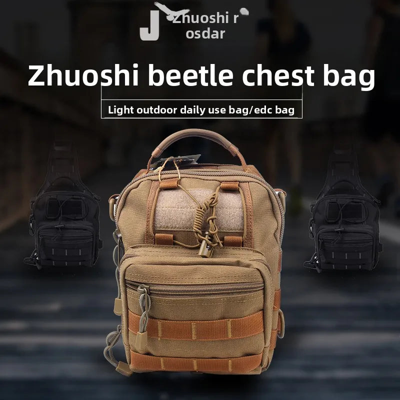 Tactical Sling Bag 1000D Nylon Waterproof Chest Pack Outdoor MOLLE Crossbody Shoulder Bag for Hiking Camping Travel