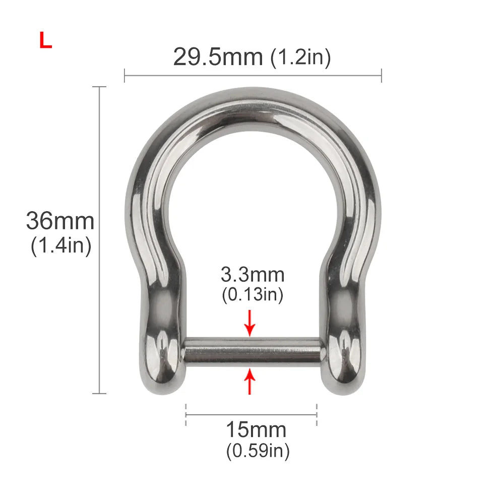 U Shape Titanium Alloy Horseshoe Buckle Detachable Hook Keychain Outdoor Tool EDC