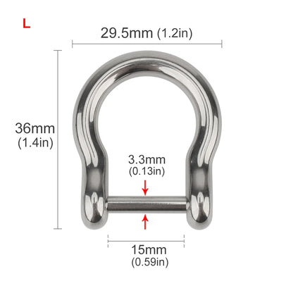 U Shape Titanium Alloy Horseshoe Buckle Detachable Hook Keychain Outdoor Tool EDC