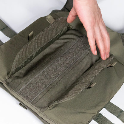 117 Tactical Vest RG/MC - 1000D IR & Flame Resistant Lightweight Plate Carrier, Quick Release, MOLLE Compatible