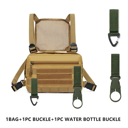 Outdoor Sports Chest Bag Motorcycle Bicycle Cycling Bag , Lightweight Molle Tactical Chest Bag for Running Hiking Fishing Travel