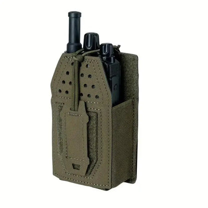 Tactical Radio Pouch Hunting Walkie Talkie Holder Open-Top Interphone Hanging Bag Molle Nylon Magazine Pouch