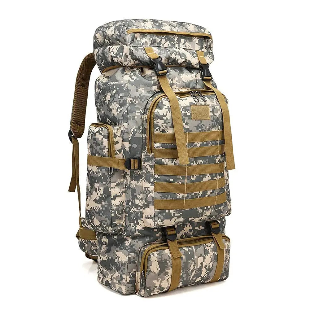 Hiking Backpack Capacity 80L Outdoor Camouflage Rucksack Tartical Hiking Backpack Daypacks Waterproof
