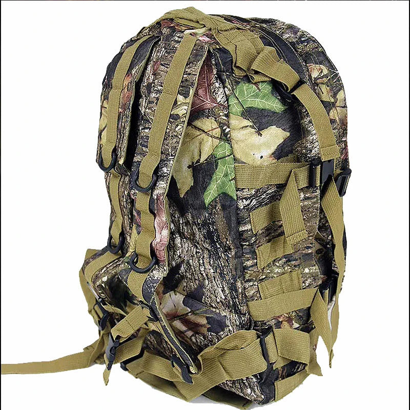 Large Capacity Tactical Camouflage Backpack, Waterproof, Biomimic Molle, Hunting, Mountain Climbing, Fishing, Hiking, 40L