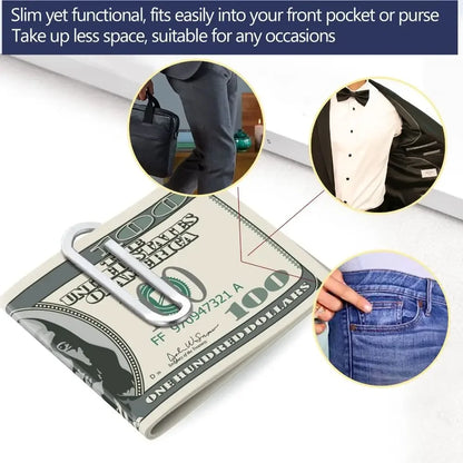 1Pc Stainless Steel Money Clip Minimalist Portable Cash Holder Multi-purpose Travel Waist Backpack Fix Buckle Hunting Accessory