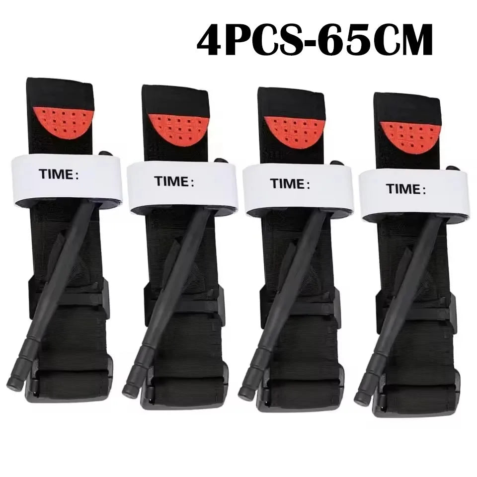 Tactical Survival Combat Tourniquet, 65/75/95cm Rotating Tourniquet, Medical Emergency Belt for Outdoor 2/4 pcs CAT