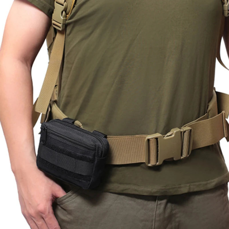 Molle Utility EDC Waist Bag Tactical Pouch Medical First Aid Bag Outdoor Survival EDC Tool Kit Belt Pouch Sports Hunting Bag