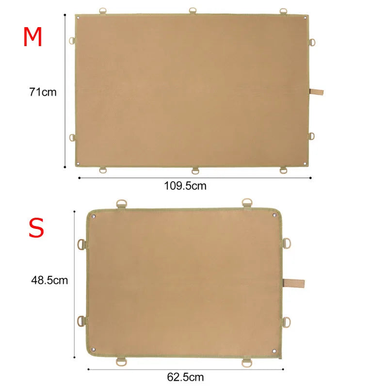 Tactical Morale Patch Panel Badge Storage Cloth Armband Display Board ID Patches Foldable Hook Loop Surface D-Rings