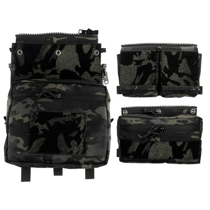 Tactical Panel Backpack Plate Carrier Expansion Pouch Bag Hunting Airsoft Vest Accessories for LV-119 Assault Vest Panel
