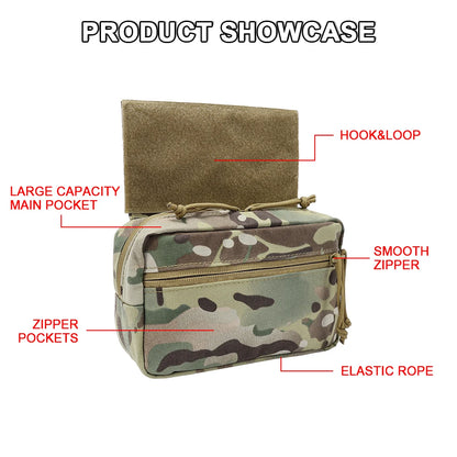 Tactical Vest Dangler Drop Pouch Mini Abdominal Dump Drop Pouch Fanny Pack for JPC CPC LBT D3CR MK3 MK4 Plate Carrier Storage
