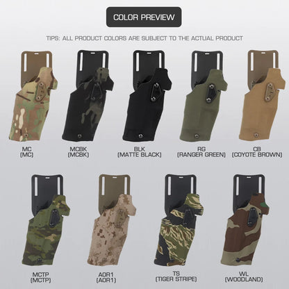 6354DO Tactical Pistol Holster for Glock 17/19 with X300/X300U Flashlight Airsoft -832 ALS Quick Release Leggings Holster