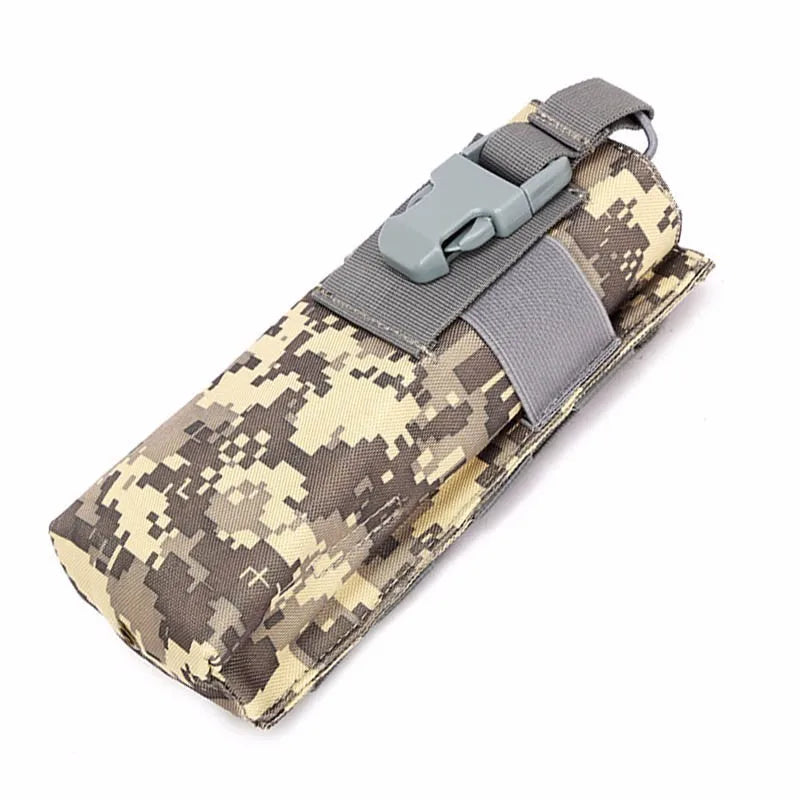 Portable Molle Walkie Talkie Bag Tactical Radio Holder Outdoor Nylon Water Bottle Pouch for Camping Hiking