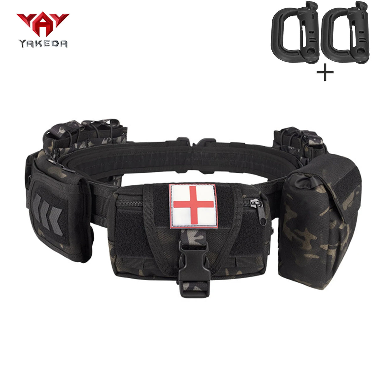 YAKEDA modular detachable recombination belt with quick release buckle waist belt MOLLE expansion gift D-shaped buckle