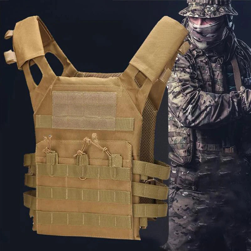 JPC Molle Plate Carrierr Lightweight Tactical Vest With EVA Foam Board CS Game Jungle Security Equipment Wearing Hunting Vest
