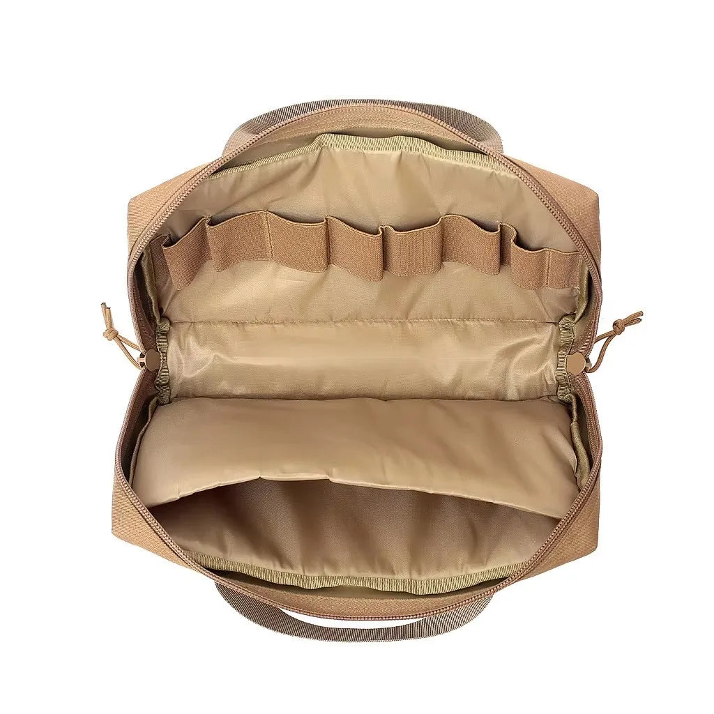 Tactical Storage Handbag Portable Universal Pistol Case with Magazine Pouch Outdoor Hunting Sundries Carry Bag for Shooting Gear