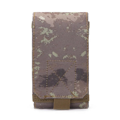 6 Inch Tactical Camo Cell Phone Pouch Molle Universal Running Phone Bag Hunting Outdoor Camping EDC Waist Bag Mobile Phone Bag