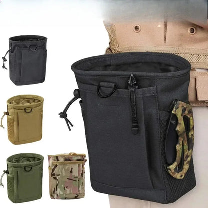 Outdoor Drawstring Magazine Dump Pouch Adjustable Utility Belt Fanny Hip Holster Bag Outdoor Ammo Storage Pack