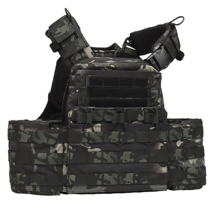 Wosport CPC Tactical Vest with 3 Magazine Pouch Utility Side Pockets PTT Holder Rear Zipper Expansion Design for Airsoft Hobby