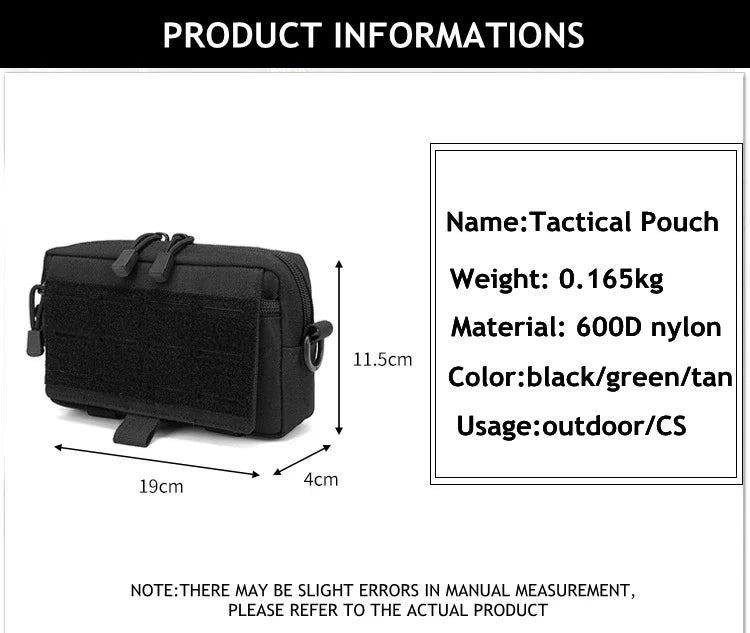 3pcs/set Tactical Molle Admin Pouch Outdoor Sports EDC Bag Utility Laser Cut Emergency Tool Pouch First Kit Storage Bag