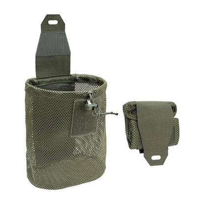 Tactical Molle Dump Pouch Outdoor Roll-Up Drawstring Magazine Utility Folding Waist Bag Mesh Foldable Sport Hunting EDC Pocket