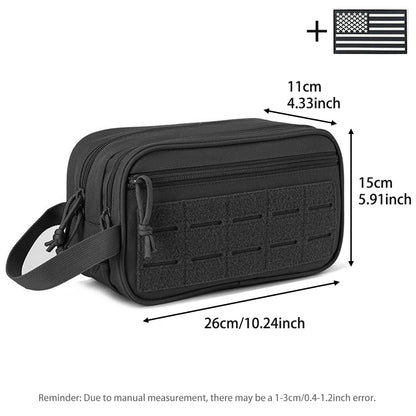 Multi layer travel storage bag, hand in hand to carry toiletries bag for outdoor travel, daily miscellaneous storage