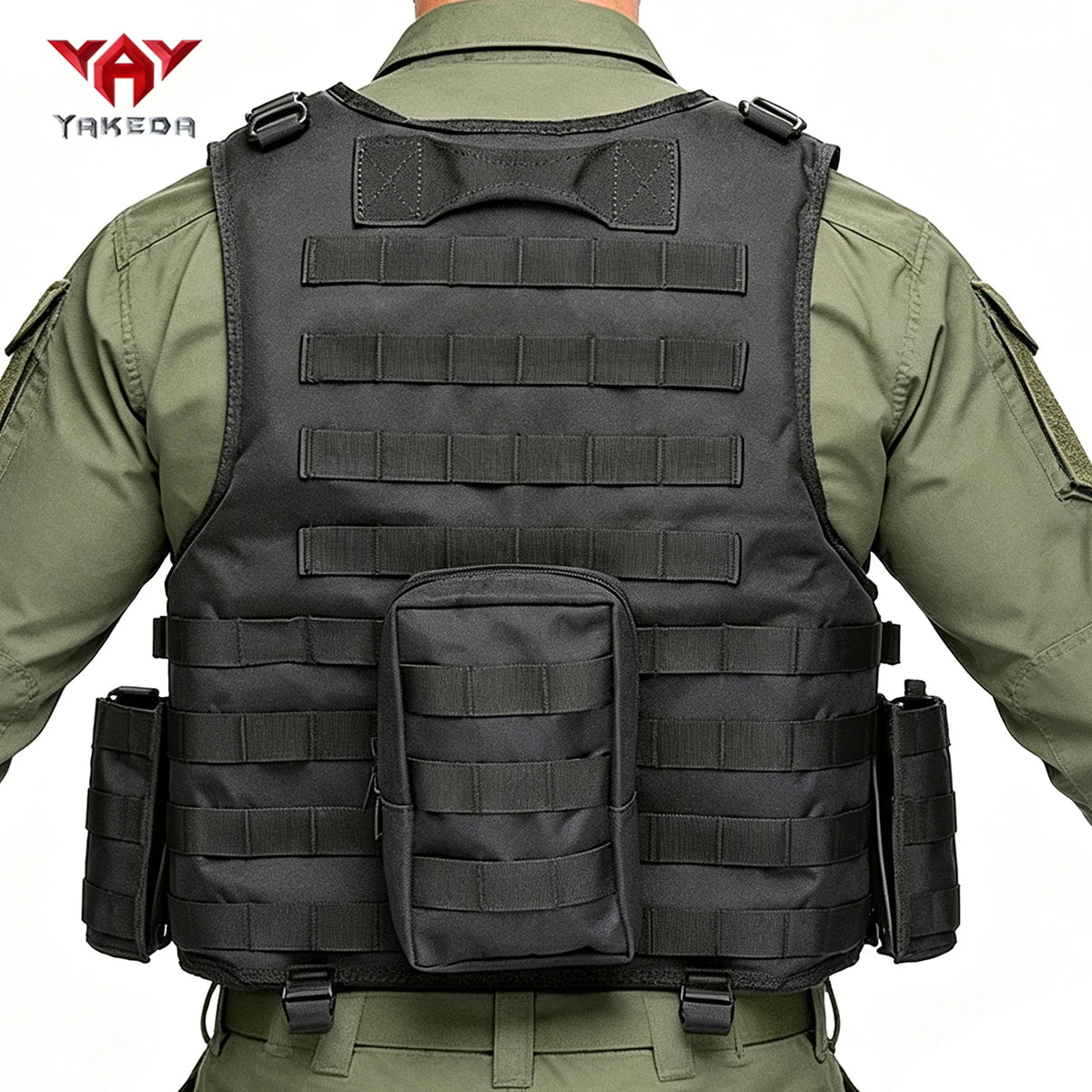YAKEDA multifunctional quick release hunting vest with adjustable shoulder straps and waist circumference, multiple device bags