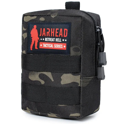 Waterproof Waist Bag EDC Tool Vest Pouch Mobile Phone Bag Tactical Outdoor Sport Hunting Travel Belt Pouch With PVC Patche