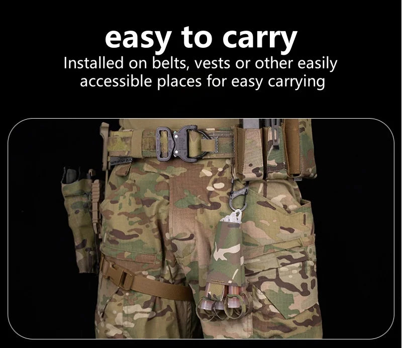 Fluorescent Stick Portable Storage Bag with MOLLE System 6 Pack Glow Sticks Store Pouch Chemlights Keeper for Outdoor Camping