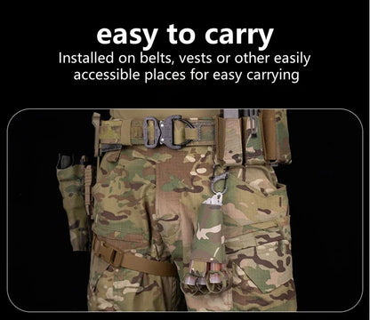 Fluorescent Stick Portable Storage Bag with MOLLE System 6 Pack Glow Sticks Store Pouch Chemlights Keeper for Outdoor Camping
