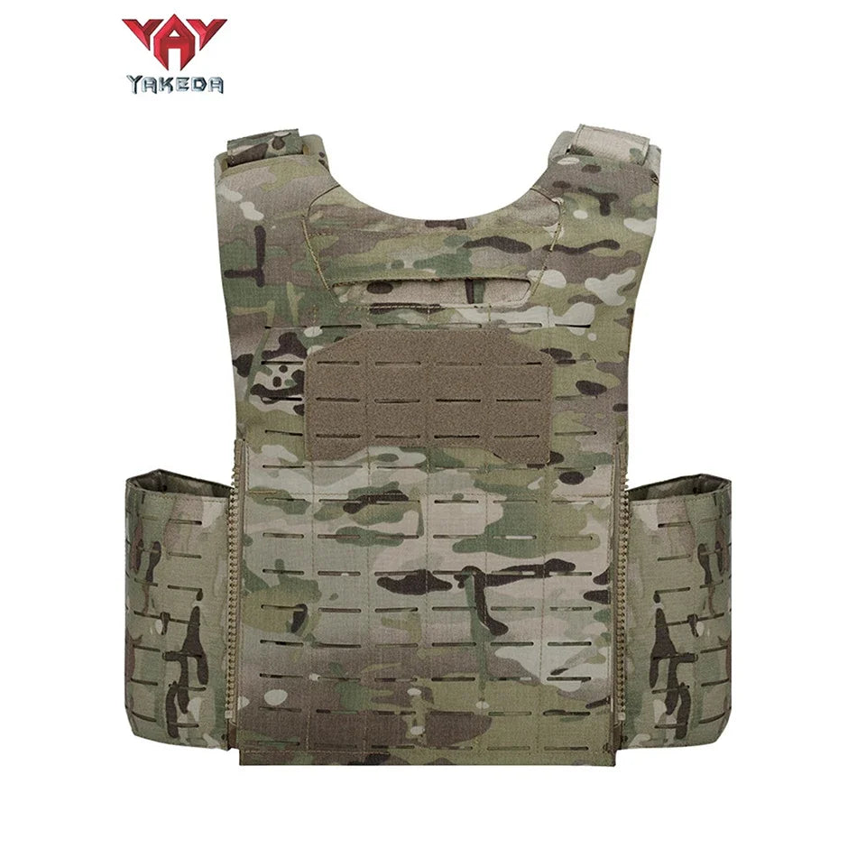 YAKEDA Tactical Combat Vest Plate Carrier Quick Release Laser Cuting PALS System Multifunctional Hunting Airsoft Protective Vest