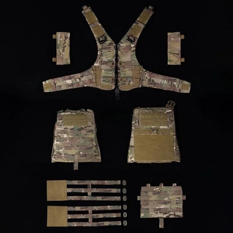 Tactical Vest Plate Carrier Set AVS MBAV Adaptive Modular Quick Release Comfortable MOLLE Airsoft Training Hunting Combat Vests