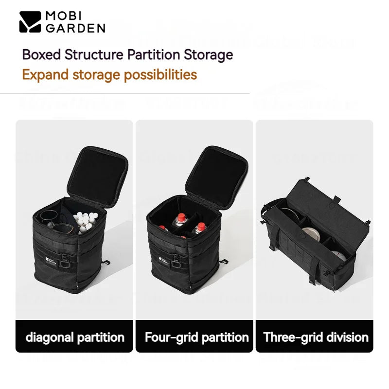 MOBI GARDEN Camping Storage Bag Large Capacity Adjustable Partition Portable Folding Five-sided Thickened Multi-function Fast