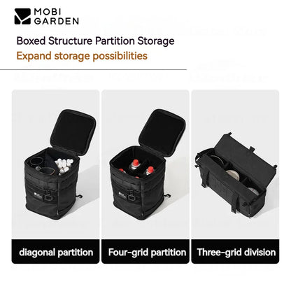 MOBI GARDEN Camping Storage Bag Large Capacity Adjustable Partition Portable Folding Five-sided Thickened Multi-function Fast