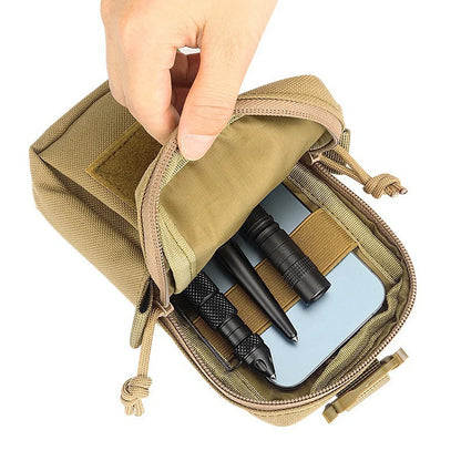 Backpack Shoulder Strap EDC Pouch Tactical Quick Access Tools Bag for Outdoor Hiking Camping with Hook-and-Loop Patch Area