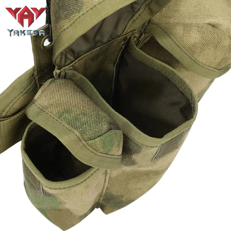 YAKEDA 1000D nylon Green Camouflage Harness Vest Tactical Chest Rig