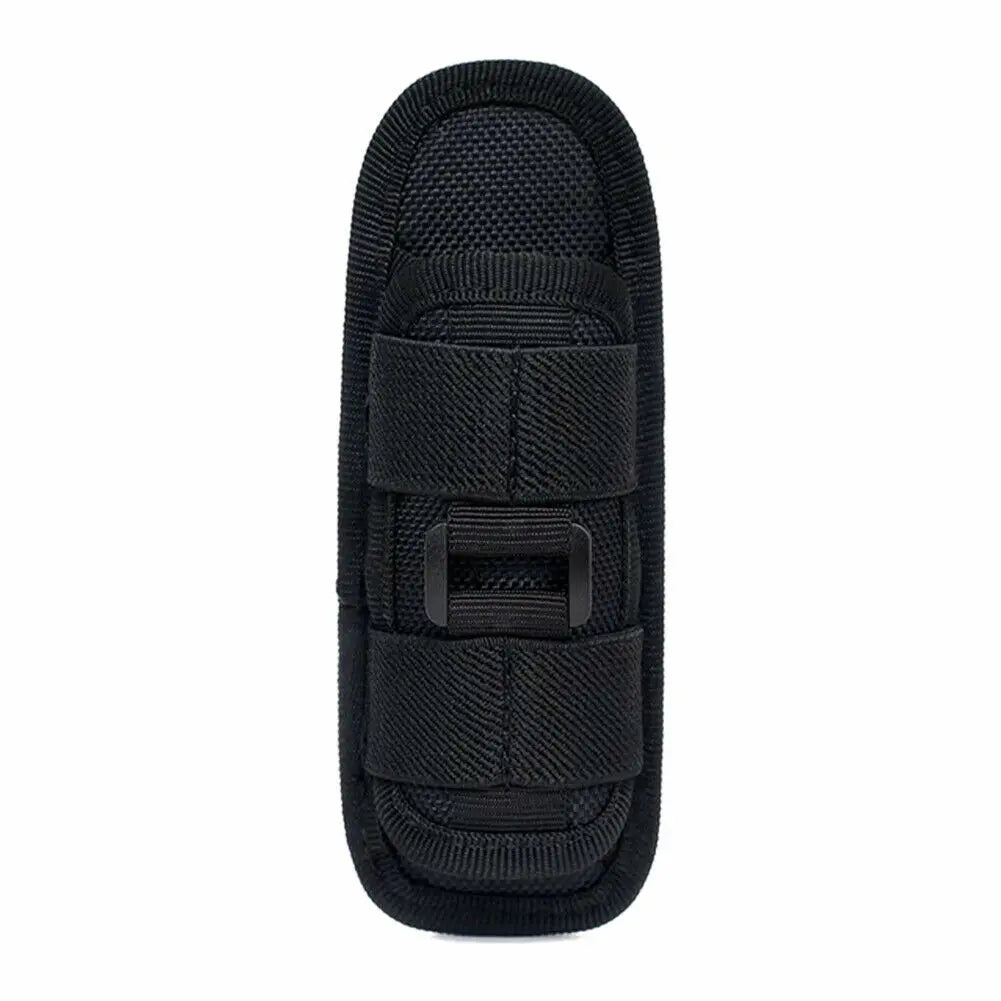 Nylon Tactical Flashlight Holder Molle Belt Holster Torch Case Pouch for Hunting Fishing Outdoor Sports