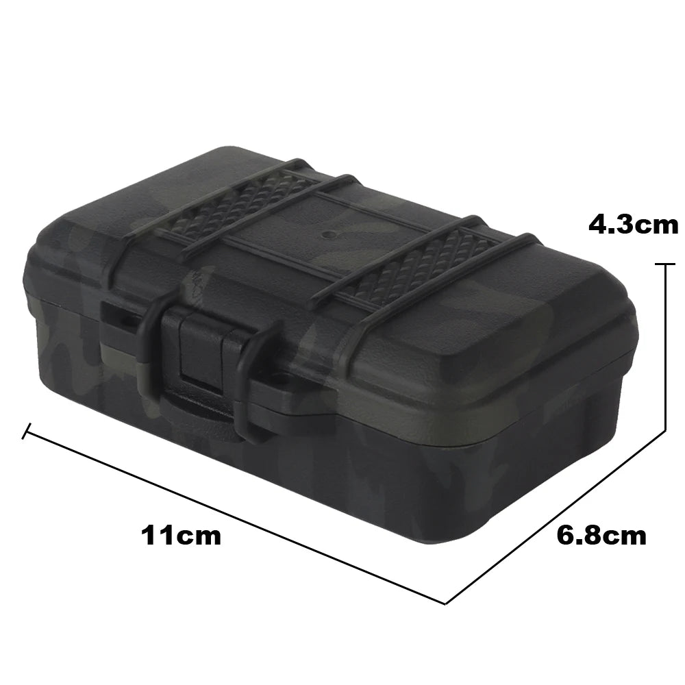 Tactical Camo Storage Box Valuable Item Hard Safety Case Multi Functional Tool Protection Boxs With Pre-cut Sponge Can Lockable