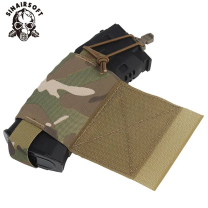 Tactical Elastic MBITR Radio Holder Wingman Pouch AR M4 5.56 Magazine Storage Shock Cord Retension Hunting Vest Accessories