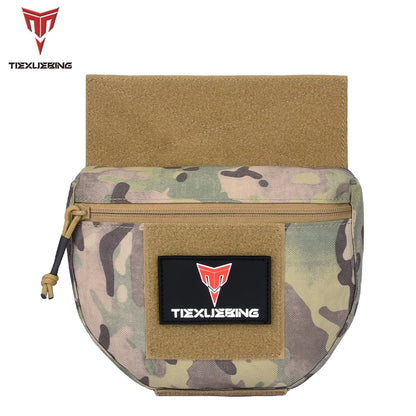 Tactical Molle Chest Rig Drop Dump Pouch Bag For CRM CRX Vest Armor Carrier Storage Hunting Accessories Chest Pouch Lower Belly