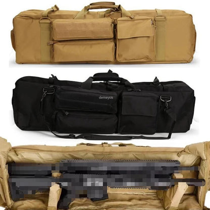 Tactical Gun Backpack Double Rifle Bags Dual Carbine Carrying Case for SAW M249 M4A1 M16 AR15