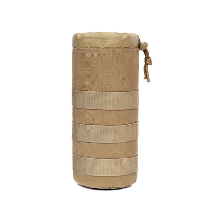 Tactical Molle Water Bottle Bag Outdoor Hiking Camping Drawstring Holder Multifunction Bottle Storage Pouch Pocket