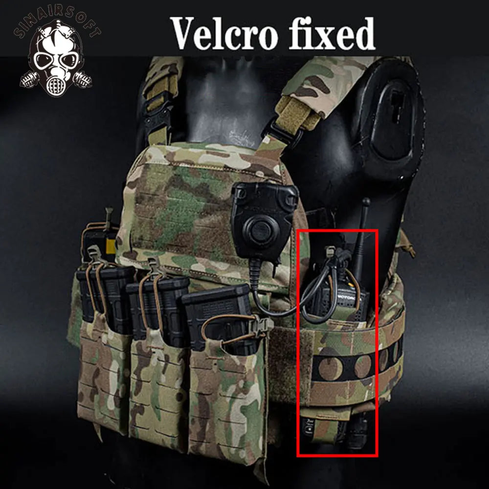Tactical Elastic MBITR Radio Holder Wingman Pouch AR M4 5.56 Magazine Storage Shock Cord Retension Hunting Vest Accessories