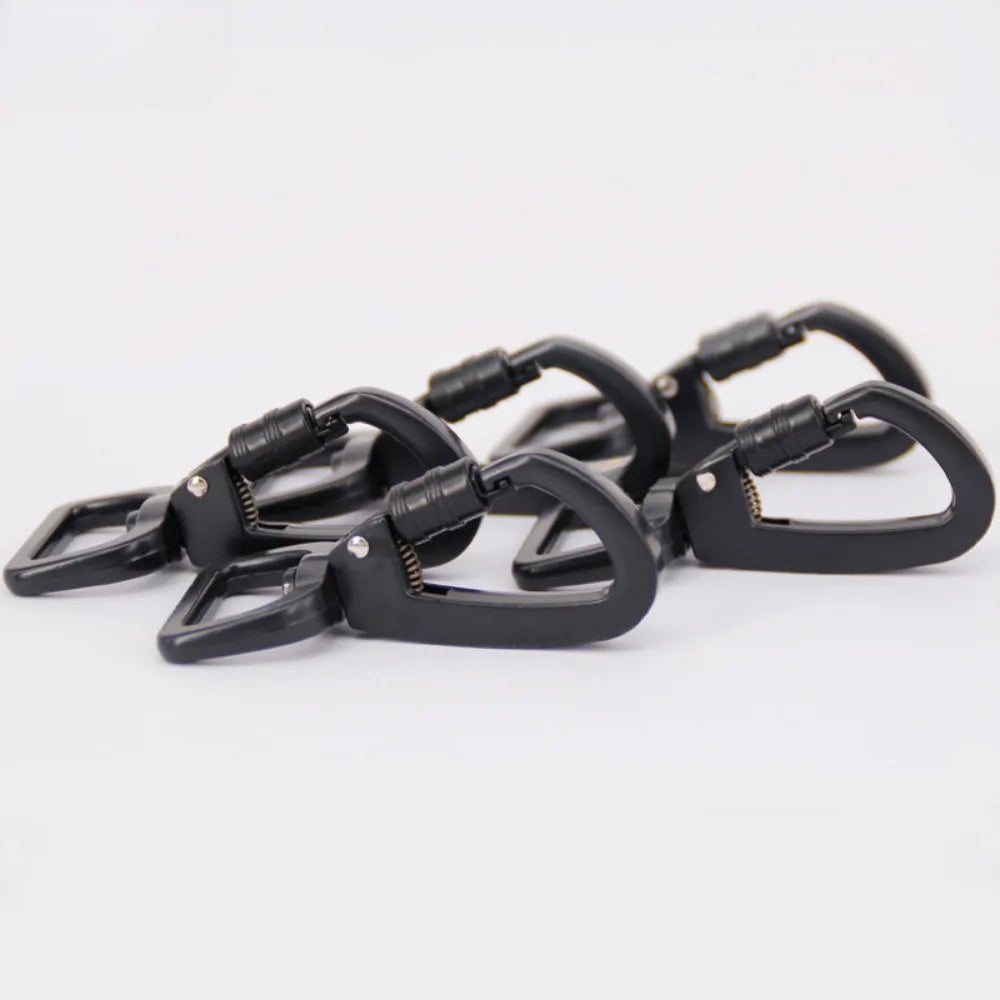 1PC Square Tail Black Swivel Locking Quick Release Hooks Safety Hiking Buckles Clothing Accessories