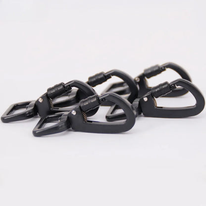 1PC Square Tail Black Swivel Locking Quick Release Hooks Safety Hiking Buckles Clothing Accessories
