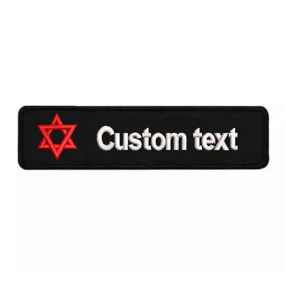 Customized Name stickers Embroidered Patch with Israel Logo Hook & Loop Backing Embroidery Military Badge