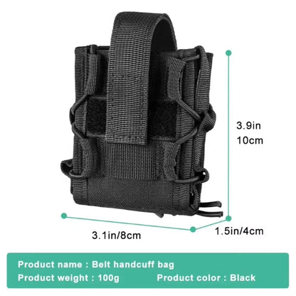 MOLLE Tactical Handcuff Pouch Quick Release Handcuff Holster Universal Cuffs Holder for Tactical Vest Belt Wargame Gear