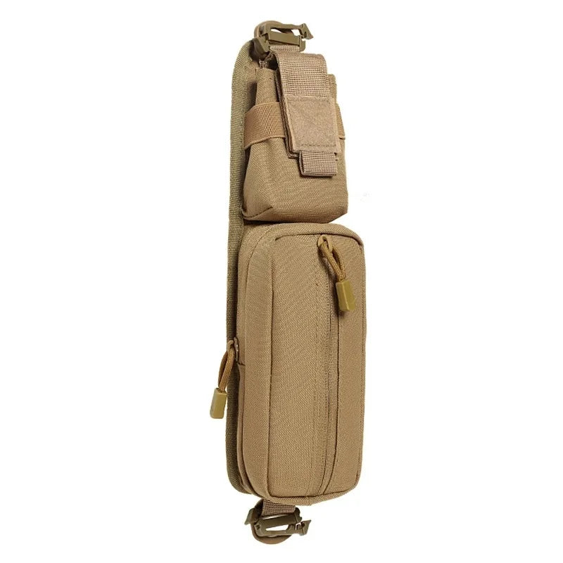 Backpack Shoulder Strap Pouch MOLLE EDC Organizer Bag for Flashlight Keys Small Tools Hiking Camping Travel